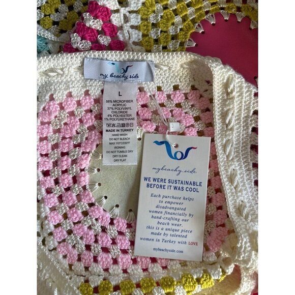 My Beachy Side Crochet Mini Skirt Multi Womens Size Large - Picture 9 of 9